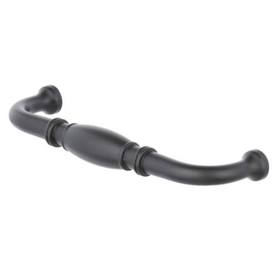 Decorative Bead 5-1/16 in. (128 mm) matte black Classic Cabinet Pull (10-Pack)