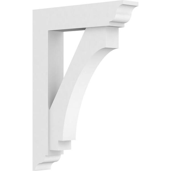 Ekena Millwork Standard Imperial 3 in. W x 22 in. H x 16 in. D Signature Urethane Polyurethane Bracket With Traditional Ends