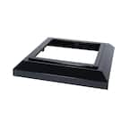 6 in. x 6 in. Gloss Black Aluminum Deck Post Base Cover