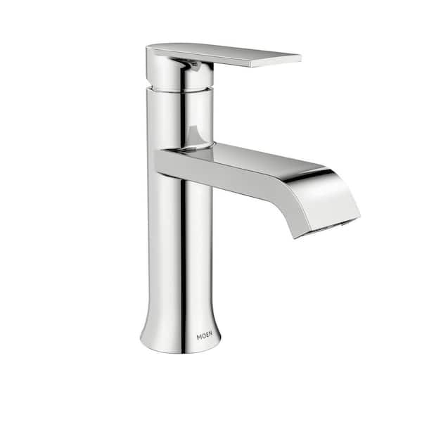 Genta Single Handle Single Hole Bathroom Faucet with Drain Kit Included in Chrome