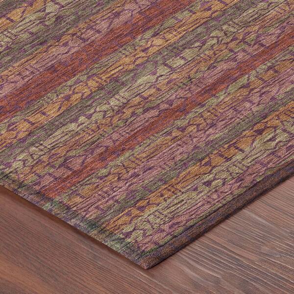 Chantille Machine Washable Indoor/Outdoor Abstract ACN2855 Burgundy 5 ft. x 7 ft. 6 in. Area Rug