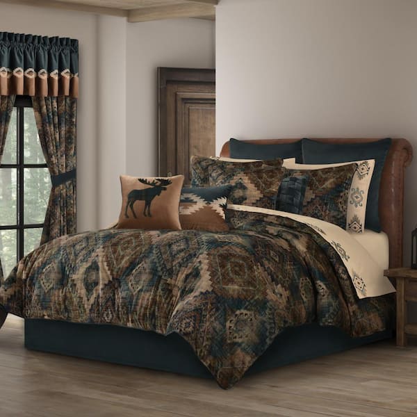 QUEEN STREET NEW YORK Benson Polyester Queen 4-Pieces Comforter