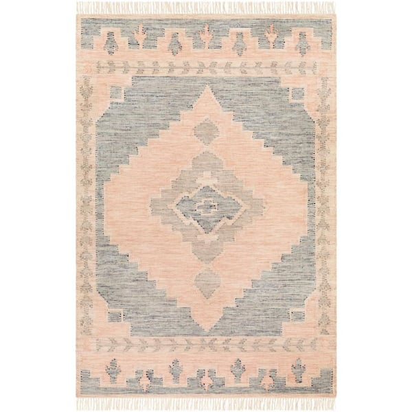 Livabliss Sloan Salmon 6 ft. x 9 ft. Medallion Indoor Area Rug