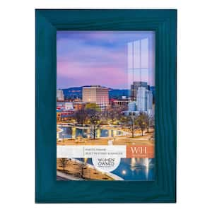 Woodgrain 4 in. x 6 in. Ocean Blue Picture Frame