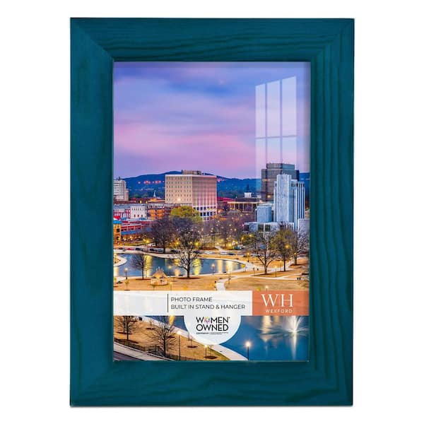 Wexford Home Woodgrain 4 in. x 6 in. Ocean Blue Picture Frame