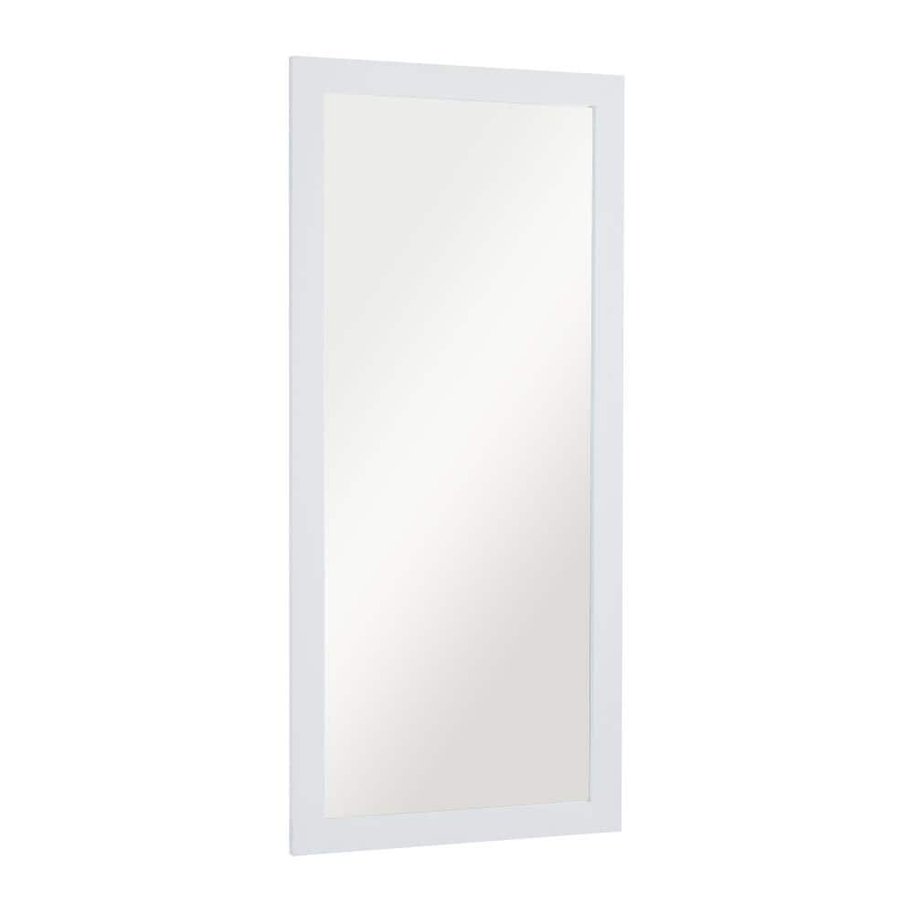 Daisy White Solid Wood Full-Length Rectangular Mirror - 32" x 70"