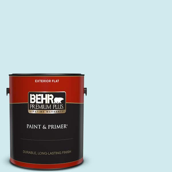 BEHR PREMIUM PLUS 1 gal. #510A-2 Salty Tear Flat Exterior Paint & Primer