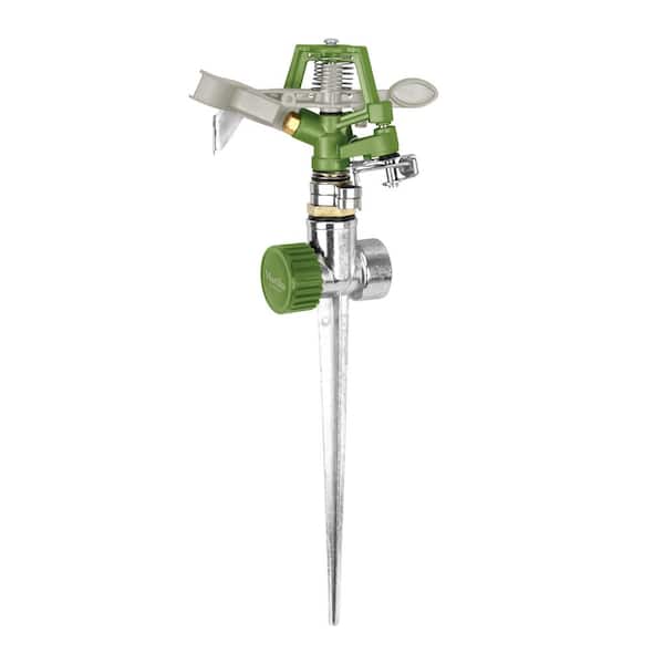 Martha Stewart Living 1390 sq. ft. Max Coverage Heavy-Duty Metal Impulse Sprinkler with Durable Zinc Alloy Spike