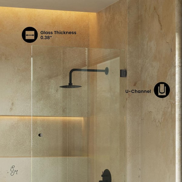 Swiss Madison Voltaire 24 in. x 58 in. Frameless Pivot 3/8 in. 10
