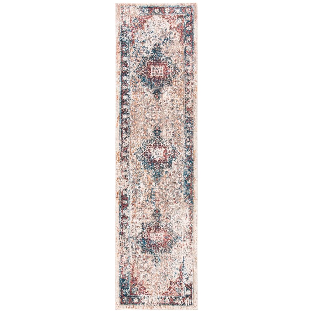 Carlyle 2 ft. x 8 ft. Ivory/Burgundy Medallion Distressed Runner Rug price history on PriceWatchPro