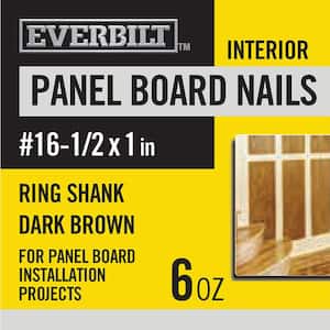 #16-1/2 x 1 in. Panel Board Nails Dark Brown 6 oz (Approximately 317 Pieces)
