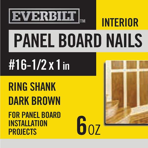 Everbilt #16-1/2 x 1 in. Panel Board Nails Dark Brown 6 oz (Approximately 317 Pieces)
