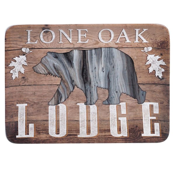 Certified International Fluidity Lodge Rectangular 16 in. Multicolored Platter