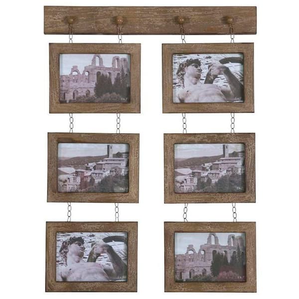 Home Decorators Collection Madeira 6-Opening 27 in. x 20 in. Tan Photo Frame