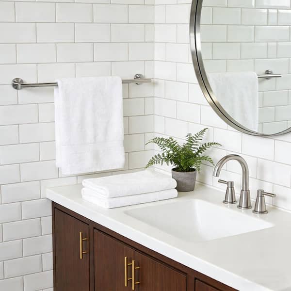 32 in. Stainless Steel Wall Mounted Single Towel Bar in Brushed Nickel