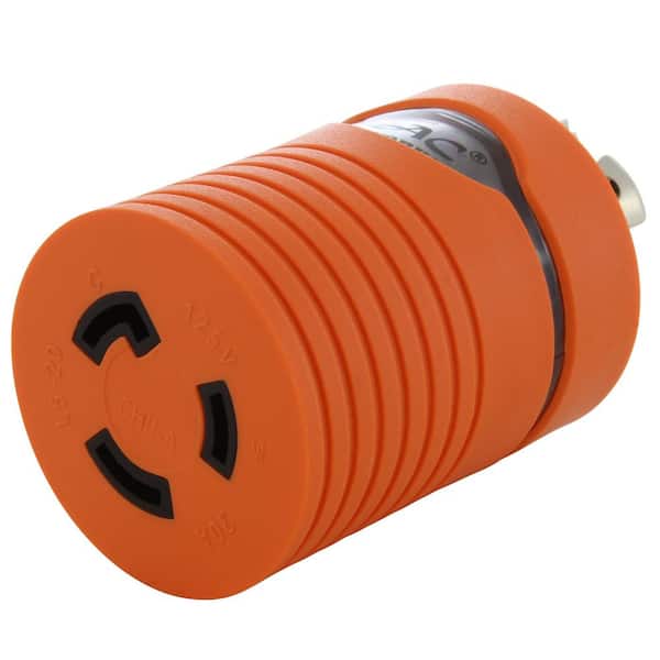 AC WORKS Locking Adapter L14-20P 20 Amp 125/250-Volt 4-Prong Male Plug to L5-20R 3-Prong 20 Amp 125-Volt Locking Female Connector
