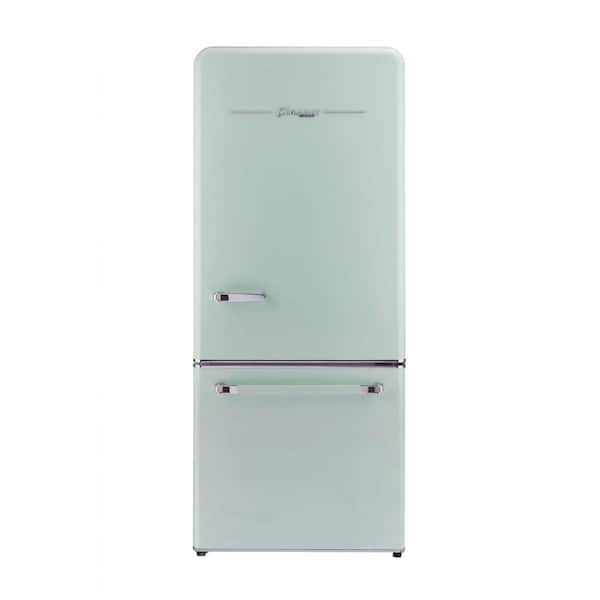 Unique Appliances Classic Retro 30 in 17.7 cu. ft. Frost Free Retro Bottom Freezer Refrigerator in Summer Mint Green, ENERGY STAR