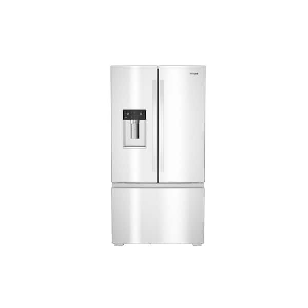 36 in. 23 cu. ft. Counter Depth French Door Refrigerator in White with In-Door Water & Ice