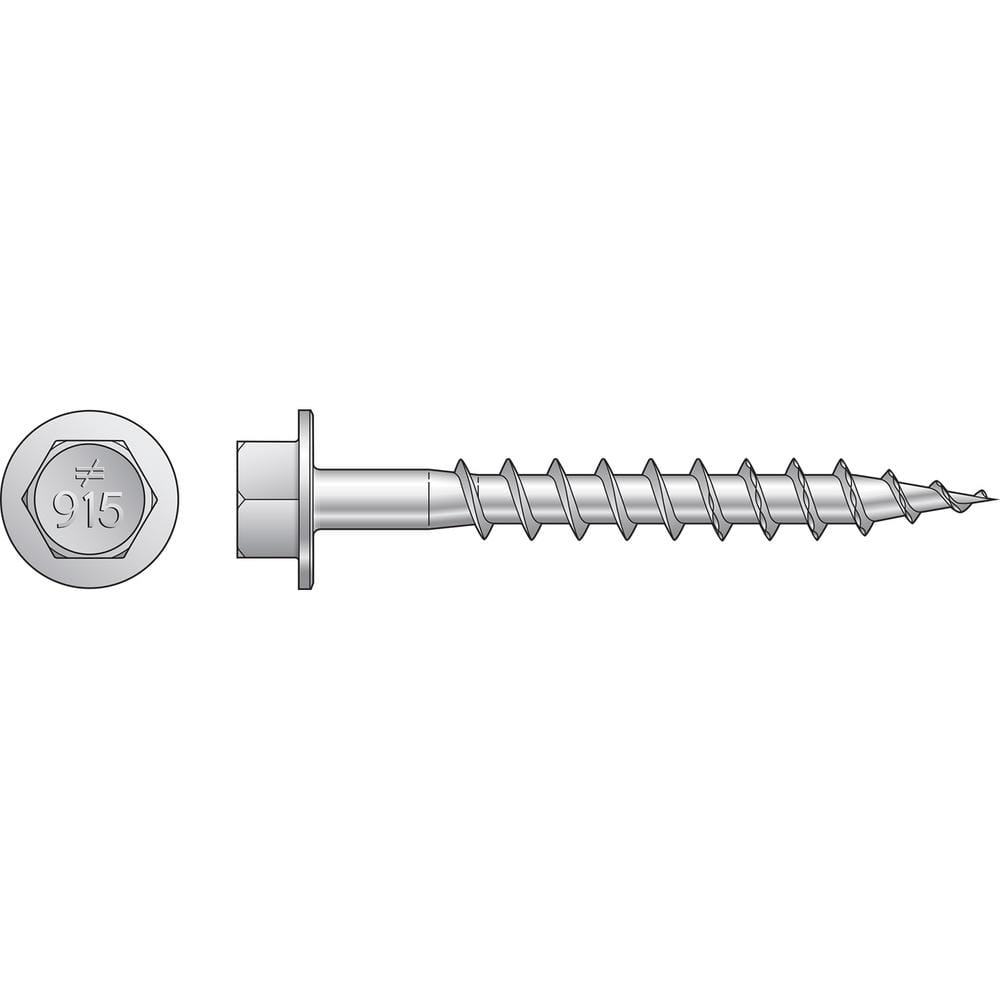 Simpson Strong-Tie 1-1/2" Galvanized Steel Hex Head Connector Screws