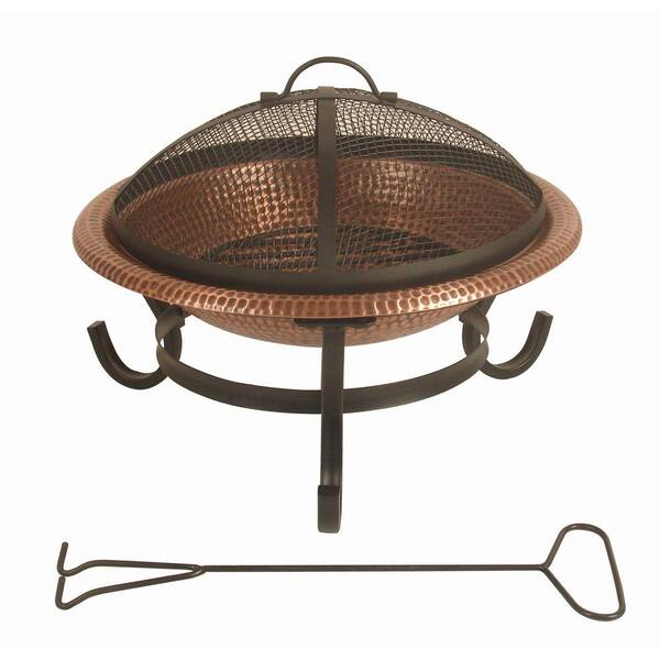 Unbranded 15 in. Round Hammered Copper Fire Pit