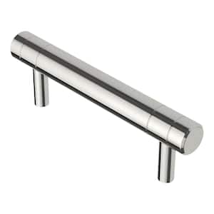 Etched Modern 3 in. (76 mm) Polished Chrome Cabinet Drawer Bar Pull