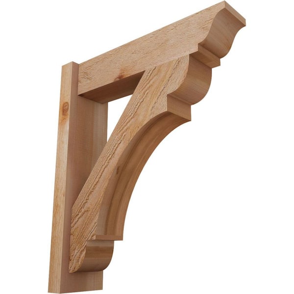 Ekena Millwork 6 in. x 26 in. x 22 in. Western Red Cedar Olympic Traditional Rough Sawn Outlooker