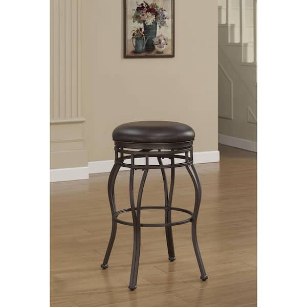 Sienna 26 in. Russet Brown Swivel Bar Stool