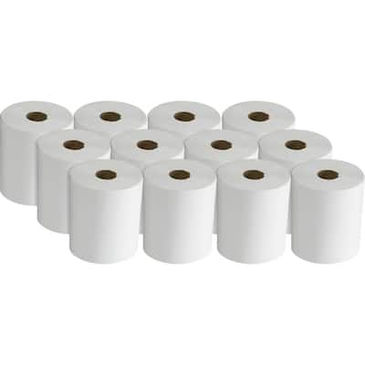 600 ft. L White 100% Recycled Paper Towel Roll (12-Rolls per Pack)