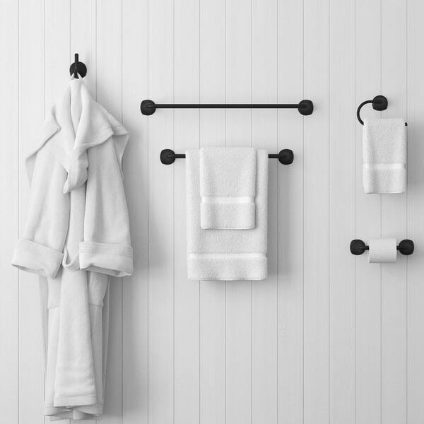 Ladera Toilet Paper Holder in Matte Black