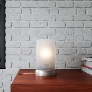 Crystal Art Concrete Cement Table Lamp 9 H x 8.5 L x 8.5 W Gray