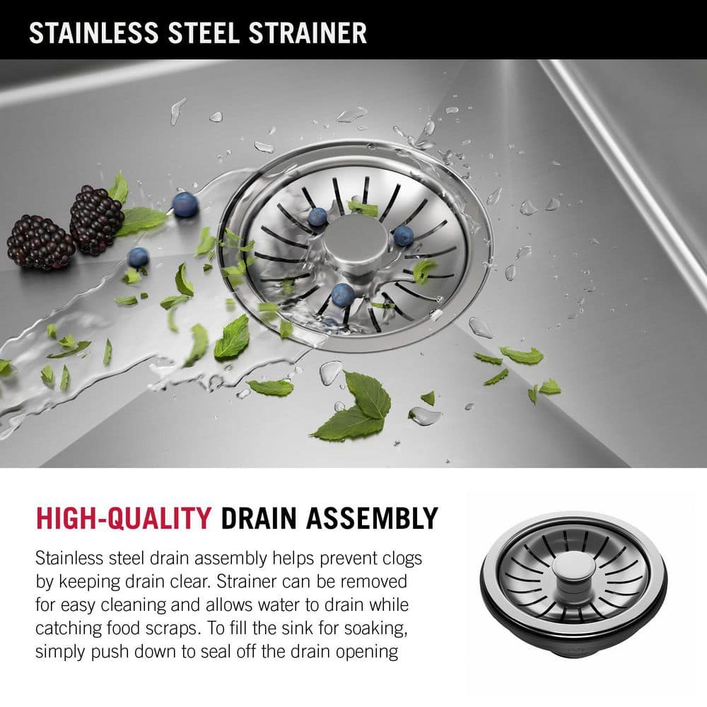 Delta 33-inch Stainless Steel Farmhouse Apron Front Single Bowl Sink