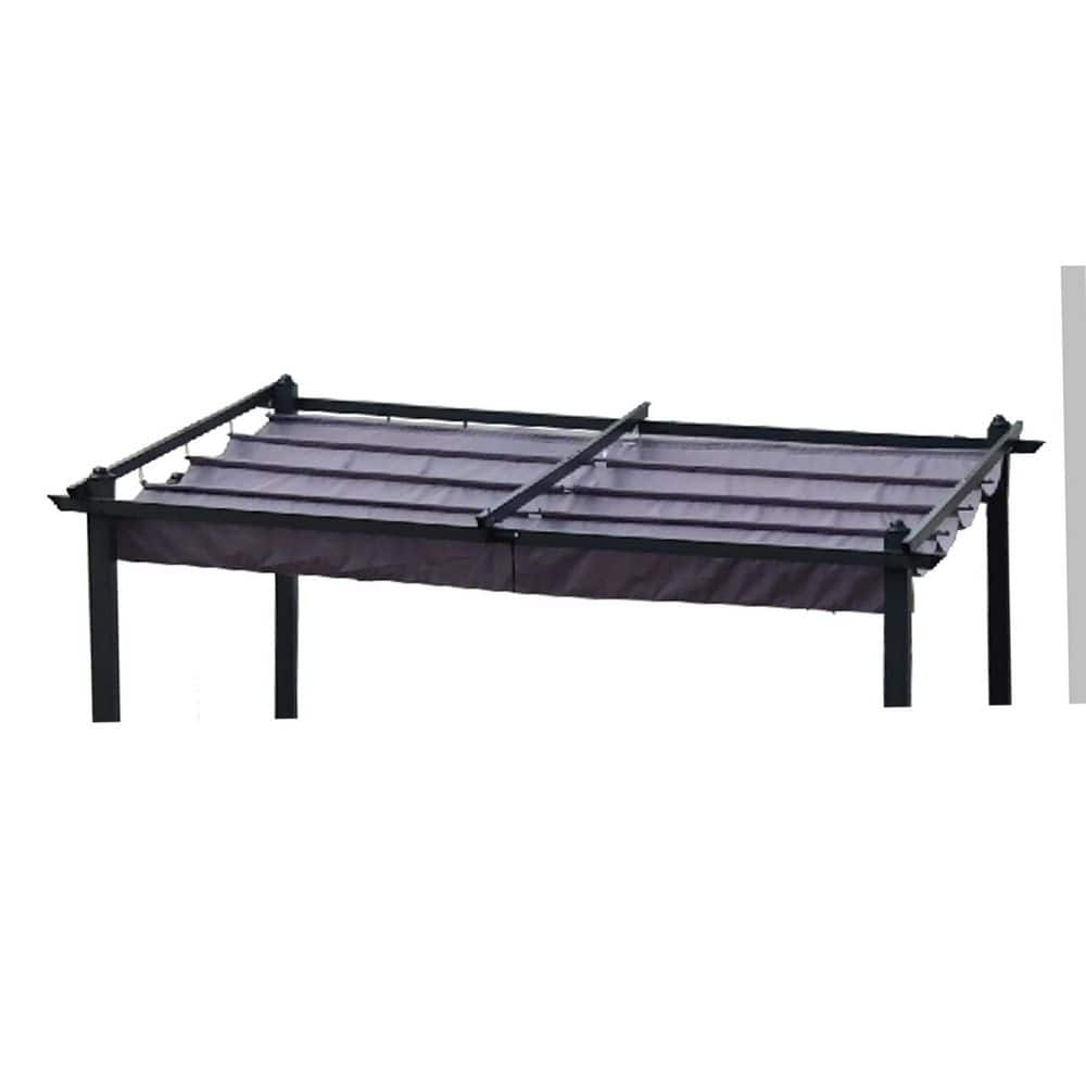 10 ft. x 10 ft. Gray Outdoor Patio Canopy Replacement Retractable Pergola Sun-Shelter Canopy (Top Only) price history on PriceWatchPro