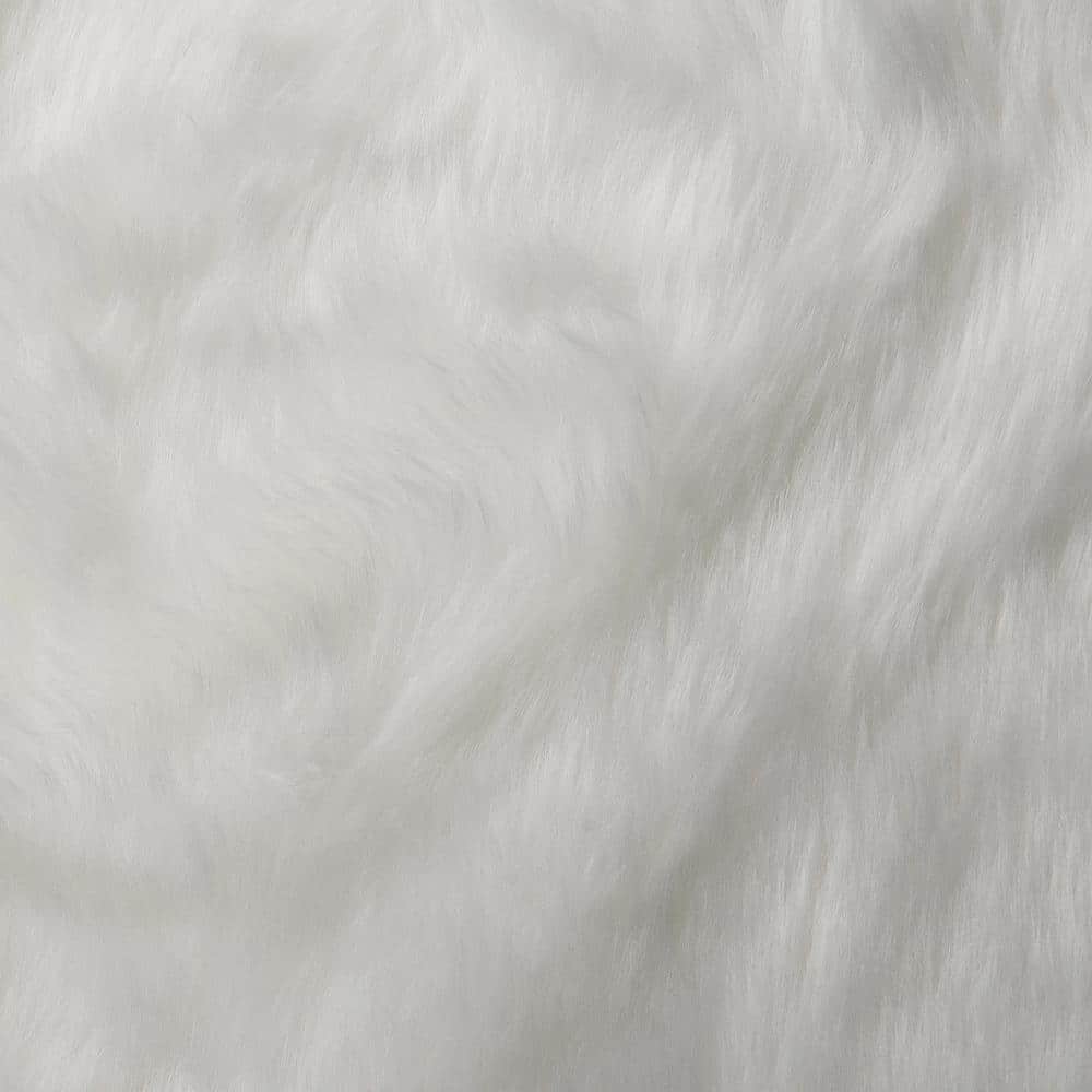 White Faux Fur Christmas Tree Skirt, 52-inch
