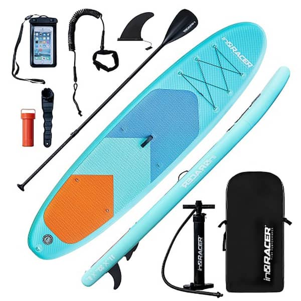 HOTEBIKE Inflatable Stand Up Paddle Board 33 in. x  11 ft. x 6 in. Premium SUP W Accessorie, Green