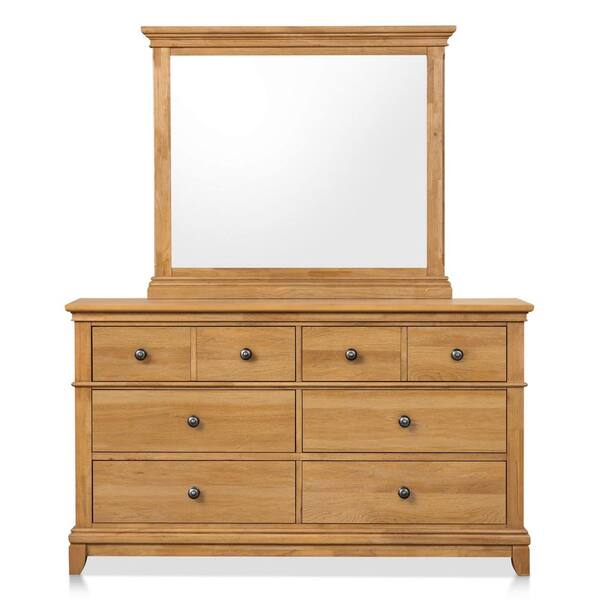 Furniture of America Zeller Natural Oak 6-Drawer 62 in