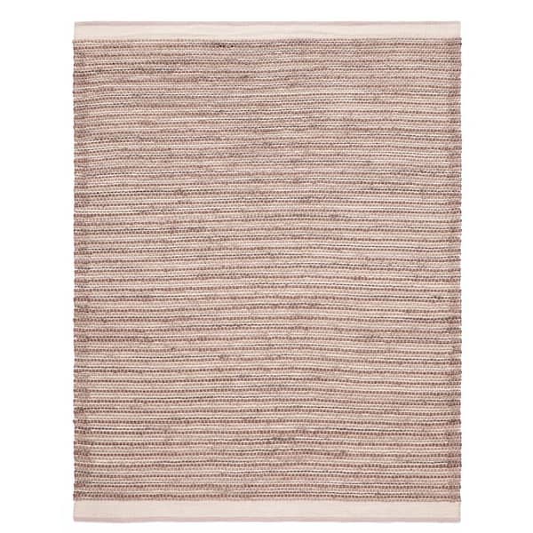 NUSTORY Blue 7 ft. x 9 ft. Rectangle Striped Jute and Cotton Area Rug