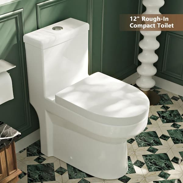DEERVALLEY Liberty 1-Piece 1.1/1.6 GPF Dual Flush Elongated High Efficiency Toilet in White, Seat Included