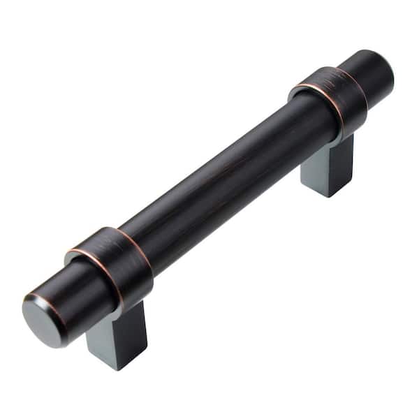 null 3 in. (76 mm) Center-to-Center Oil Rubbed Bronze Modern Straight Bar Cabinet Pull (10-Pack)