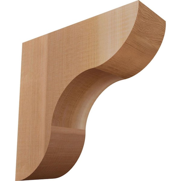 Ekena Millwork 3-1/2 in. x 10 in. x 10 in. Western Red Cedar Carmel Smooth Corbel