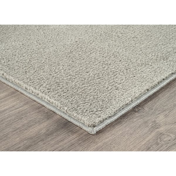 Clayton Plush 3 ft. x 5 ft. Gray Basic Utility Area Rug