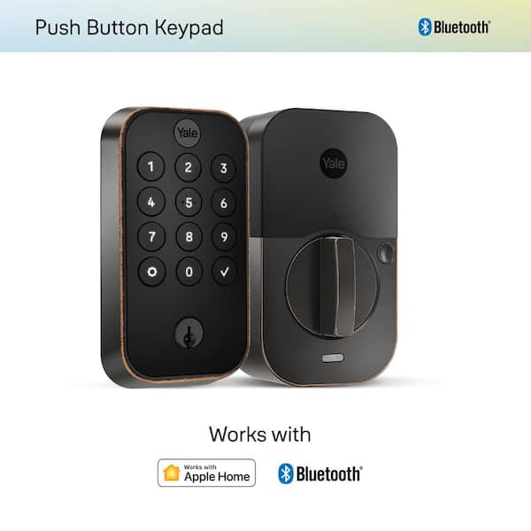 Assure Lock 2; Smart Door Lock with Bluetooth and Pushbutton Keypad; Oil Rubbed Bronze