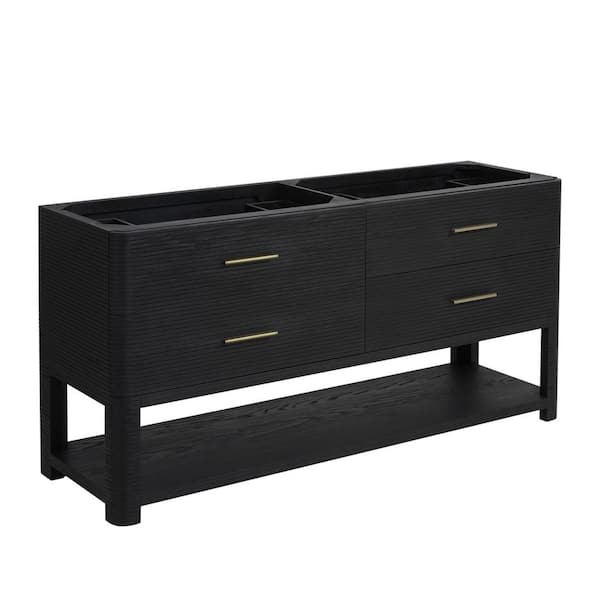 Lucian 71.75 in. W x 21.38 in. D x 34.88 in. H Bath Vanity Cabinet Without Top in Carbon Oak