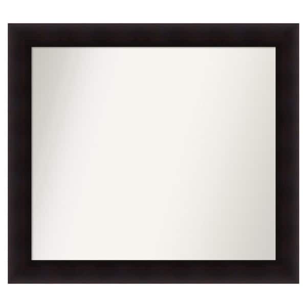 Amanti Art Portico Espresso 37.75 in. x 33.75 in. Custom Non-Beveled Wood Framed Batthroom Vanity Wall Mirror