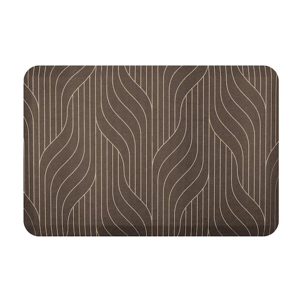 Bungalow Flooring Sole Comfort New Wave 22 in. x 32 in. Brown Anti-Fatigue Comfort Mat