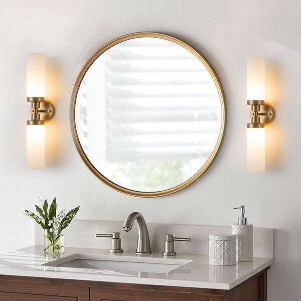 thumbnail image 2 of DORESshop Gold Wall Sconce - 19.6" 2-Light Modern Fixture For Bathroom & Living Room 2 of 9