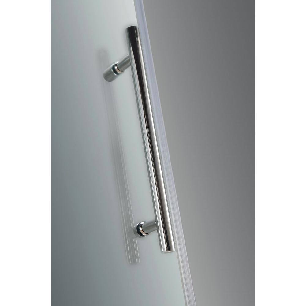 Avalux Frameless Clear Tempered Glass Shower Enclosure with Stainless Steel Hardware