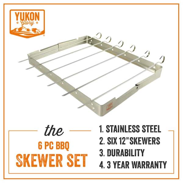Air Fryer Skewer Rack, Stainless Steel Skewer Stand Compatible