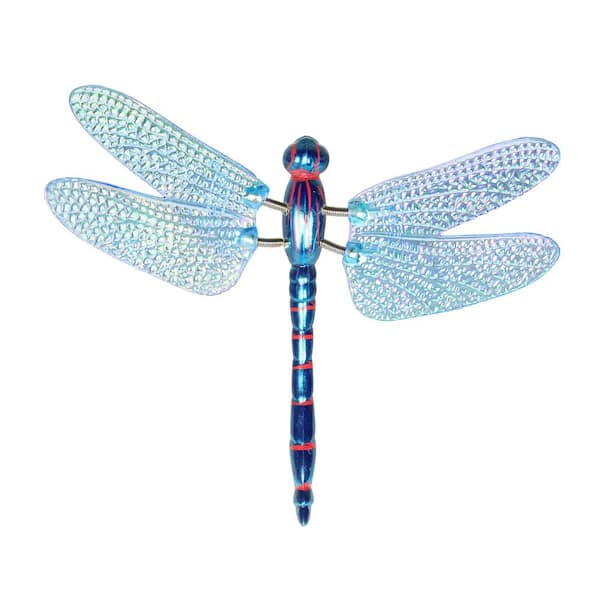 Exhart 1.28 ft. Metallic Blue Plastic Fluttering Indoor Outdoor