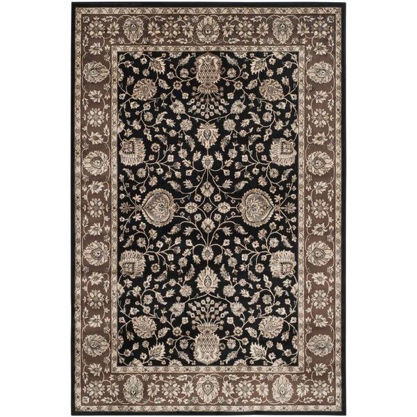 Safavieh Persian Garden Black/Brown 4 ft. x 6 ft. Border Area Rug