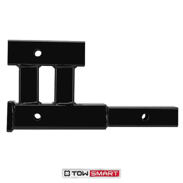 Dual 2 Trailer Hitch Receiver Adapter Extender Extension Tow Fit
